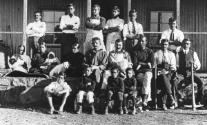 Gandhi en su comuna tolstoy